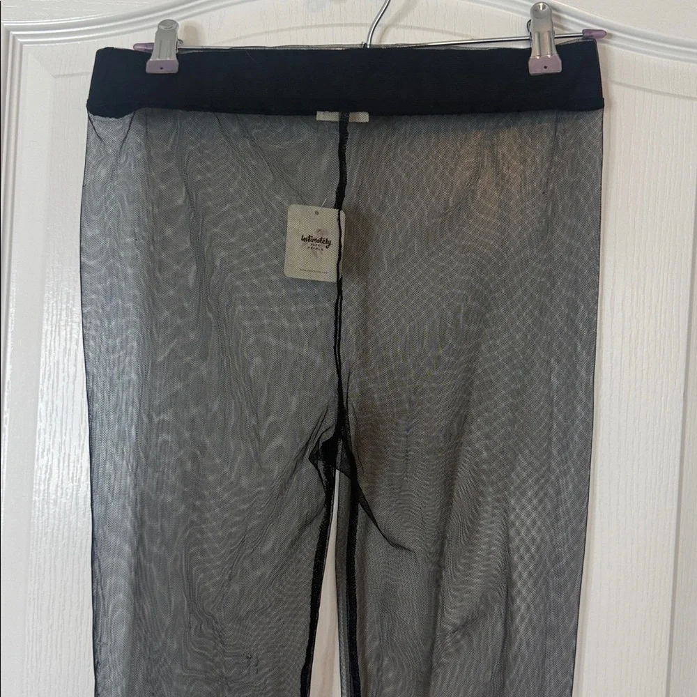 Free People Black Mesh Tights Medium